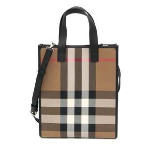 Burberry Book Tote 80845521 Men,Women Cotton Canvas,Leather Shoulder Bag,Tote...